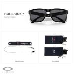 Oakley Holbrook OO9102 9102E5 55M Matte Black/Grey Square Sunglasses For Men+ Bundle Accessory Leash Kit, Microfiber Pouch