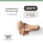 Tongkat Ali Extract 200 to 1 for Men (Longjack) Eurycoma Longifolia, 1000mg per Serving, 120 Capsules - Men's Health Support with 20mg Tribulus Terrestris (Third Party Tested) by Double Wood