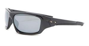 Oakley Men's OO9236 Valve Rectangular Sunglasses, Black/Polarized Grey Black Iridium, 60 mm