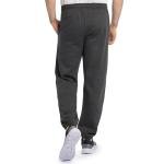 Fruit Of The Loom Mens Eversoft Fleece Elastic Bottom With Pockets, Relaxed Fit, Moisture Wicking, Breathable Sweatpants, Black Heather, Large US