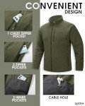 Lightweight Olive Green Fleece Jacket for Men