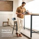 Bruno Marc Men's Casual Dress Sneaker Shoes, Business Formal Derby Plain Toe Oxfords Crossflex GentEdge,Size 14,Brown,SBOX223M