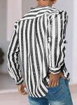 Men's Casual Striped Linen Long Sleeve Shirt