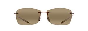 Maui Jim Men's and Women's Lighthouse Polarized Rimless Sunglasses, Medium, Rootbeer/Hcl Bronze Polarized, one size