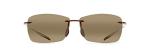 Maui Jim Men's and Women's Lighthouse Polarized Rimless Sunglasses, Medium, Rootbeer/Hcl Bronze Polarized, one size