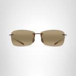 Maui Jim Men's and Women's Lighthouse Polarized Rimless Sunglasses, Medium, Rootbeer/Hcl Bronze Polarized, one size
