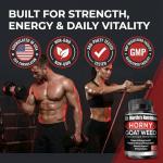 Super Strength 1590mg Horny Goat Weed 120 Capsules With Maca Arginine & Ginseng - Naturally Boost your Health, Workout Performance, Endurance & Energy, Joint Health For Men & Women (120C)