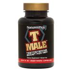 NaturesPlus T Male - 60 Vegetarian Capsules - Promotes Muscle Gain & Stamina, Mood Enhancer - Gluten Free - 30 Total Servings
