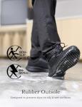 Bruno Marc Men's Non Slip Work Shoes Walking Zapatos Trabajo Black & Lightweight Food Service Chef Kitchen Restaurant Resistant Sneakers,Size 11,Black,SBWO2302M