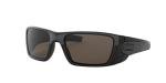 Oakley mens OO9096 Fuel Cell Rectangular Sunglasses, Polished Black/Warm Grey, 60 mm