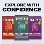 Trojan Studded Bareskin Lubricated Condoms - 10 Count