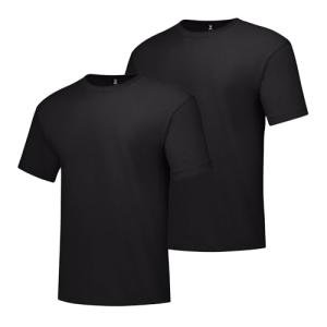 Hanes mens Hanes Men's Beefy Tall Short Sleeve Tee Value Pack (2-pack) fashion t shirts, Black, XX-Large Tall US