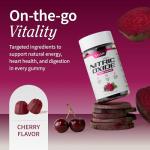 Snap Supplements Nitric Oxide Gummies - Beet Root Extract 300mg, Sugar Free Beetroot Supplement with Pomegranate Powder for Circulation & Natural Energy, 60 Vegan Gummies, Cherry Flavor