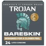 Trojan Bareskin Thin Premium Lubricated Condoms - 24 Count