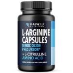 L-Arginine Capsules with L-Citrulline - Nitric Oxide Supplement - L Arginine and L Citrulline Blend - 60 Count - Vegan, Non-GMO Capsules for Performance, Endurance and Muscle Support - 1 Month Supply