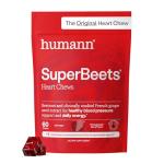 Humann SuperBeets Heart Chews, Nitric Oxide and Blood Pressure Support, Grape Seed Extract & Non-GMO Beet Root Powder Energy Supplement, Pomegranate Berry Flavor, 60 Count
