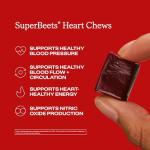 Humann SuperBeets Heart Chews, Nitric Oxide and Blood Pressure Support, Grape Seed Extract & Non-GMO Beet Root Powder Energy Supplement, Pomegranate Berry Flavor, 60 Count