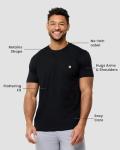 INTO THE AM Men's Logo Basic Tees - Fitted Essential Crewneck Blank T-Shirts Casual Gym Classic Short Sleeve True Fit Fashion Tshirts for Guys (Black, X-Large)