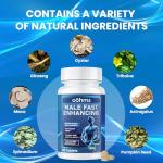 Oohma New Male Enhancing Supplement, Designed to be Fast Acting for Blood Flow to Gain Length & Girth + Stamina, Maca, Epimedium, and Other Natural Ingredients, 3rd Party Tested Supplement 60 Tablets