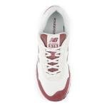 New Balance Men's 515 V3 Sneaker, White/Washed Burgundy, 10 M
