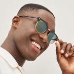 Ray-Ban Unisex RB3016 Clubmaster Square Sunglasses, Black/Polarized G-15 Green, 49 mm