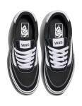 Vans Men's Brooklyn LS Shoe - Low-Top Fashion Sneakers for Casual Wear. Suede/Canvas Black/White. 11