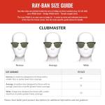 Ray-Ban Unisex RB3016 Clubmaster Square Sunglasses, Black/Polarized G-15 Green, 49 mm