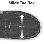 Mens Slip On Shoes, Mens Boat Shoes with Arch Support, Orthopedic Canvas Loafers for Plantar Fasciitis, Indoor & Outdoor Walking Slippers Shoes for Pain Relief (11, Black)