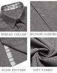 COOFANDY Men's Beach Shirt Short Sleeve Untucked Button Up Shirt Wedding Attire A-Dark Grey
