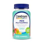 Centrum Men's Multivitamin Gummies, Immune, Energy, Healthy Appearance Support, 100 Count, 50 Day Supply