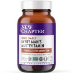 New Chapter Men’s Multivitamin, B6, Extra B12, D3, Vitamin C & Zinc, Immune, Heart, Cellular Energy, and Brain Health, Gentle on The Stomach, One Daily, Non-GMO, Gluten-Free, 18+, 72 Tablets