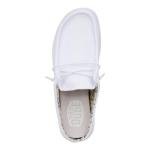 HEYDUDE Wally Slip Stretch Canvas - White/White