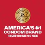 Trojan Ecstasy Heat Latex Lubricated Ribbed Condoms for Men with Warming Lubricant for a Heightened Experience, Helps Reduce Risk of Pregnancy and Sexually Transmitted Infections (STIs), 10 Count