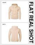 JMIERR Fall Sweatshirts for Mens Comfy Simple Plain Drawstring Hoodies Collar Fleece Long Sleeve with Pockets Hooded Pullovers Casual Loose Fit Shirts Cotton Sweater Khaki