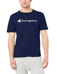 Champion Men's Navy Script Tee - Small