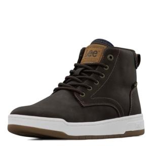 Lee | Spencer Sneaker for Men | Comfortable Denim Men's Shoe | Everyday Men Footwear, Black Coffee/Navy Denim/British Tan, 9