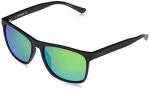 Columbia unisex adult Boulder Ridge Sunglasses, Matte Black/Green Polarized, 57 mm US