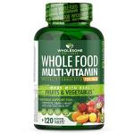 Wholesome Wellness Whole Food Multivitamin for Men - Natural Multi Vitamins, Minerals, Organic Extracts - Vegan Vegetarian - 120 Tablets