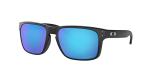 Oakley Mens OO9102 Holbrook Polarized Square Sunglasses, Matte Black/Prizm Sapphire Iridium Polarized, 57 mm
