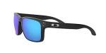 Oakley Mens OO9102 Holbrook Polarized Square Sunglasses, Matte Black/Prizm Sapphire Iridium Polarized, 57 mm