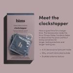 HIMS Clockstopper Climax Delay Condoms - Benzocaine 4.5% Desensitizing Lubricant - Textured, Fragrance-Free Latex Condoms for Men - Comfortable Fit - Individually Packaged, 8 Count