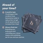 HIMS Clockstopper Climax Delay Condoms - Benzocaine 4.5% Desensitizing Lubricant - Textured, Fragrance-Free Latex Condoms for Men - Comfortable Fit - Individually Packaged, 8 Count