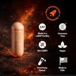 MARS MEN Testosterone Booster for Men - Natural Supplement Premium Tongkat Ali, Fenugreek, Shilajit & Boron - Male Support - Libido, Energy & Muscle Growth Support - 30 Servings