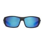 HUK Sunglasses, Polarized Lens Eyewear with Performance Frames, Fishing, Sports & Outdoors Sunglasses, (Spearpoint) Blue Mirror / Matte Black, Medium/Large