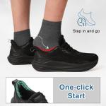 Scurtain Men's Slip On Walking Shoes Cushioning Hands Free Non Slip Comfortable Workout Running Tennis Gym Athletic ActiveBreeze Fashion Sneakers Black 9.5