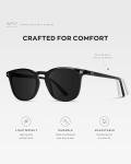 WearMe Pro WMP Eyewear - Men's Polarized Modern Rounded Square Sunglasses