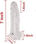 2026 Newly Silicone Sleeve Extension Sheath Extender 35% Girth Enhancer for Men Male Enhancement Extension Sleeve (Transparent, 8 INCH)