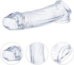 2026 Newly Silicone Sleeve Extension Sheath Extender 35% Girth Enhancer for Men Male Enhancement Extension Sleeve (Transparent, 8 INCH)