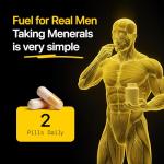 Menerals Mens Multivitamin – Powerful All in One Mineral Supplement for Men – Natural Trace Minerals with Fulvic Acid from Rich American Soil – Supports Daily Energy, Vitality, Focus, and Mens Health