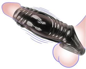 Male Genital Extension Sleeve Reusable Enhancer for Adult Men's Bedroom Play Silicone Enlarger for Couples Intimacy VK83556